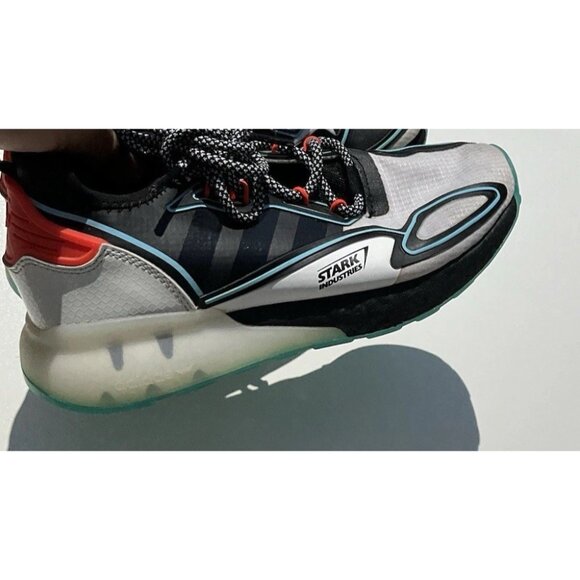 Adidas x Marvel ZX 2K Boost Stark Industries Men’s Size 6.5 White Disney RARE - Picture 6 of 15